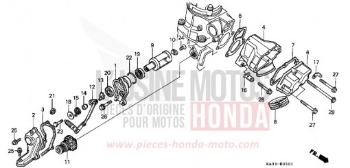 EXHAUST MANIFOLD (2) CR125RJ de 1988